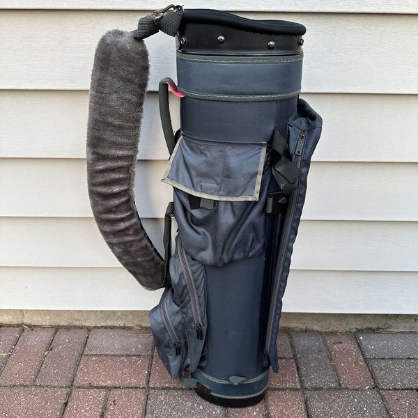 Vintage Ron Miller Pro Model 6-Way Divider Teal Vibrant Blue Leather Golf  Bag