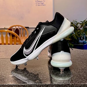 Nike Force Zoom Trout 7 Pro Black White Metal Cleat CQ7224-005 ------ Size 15!
