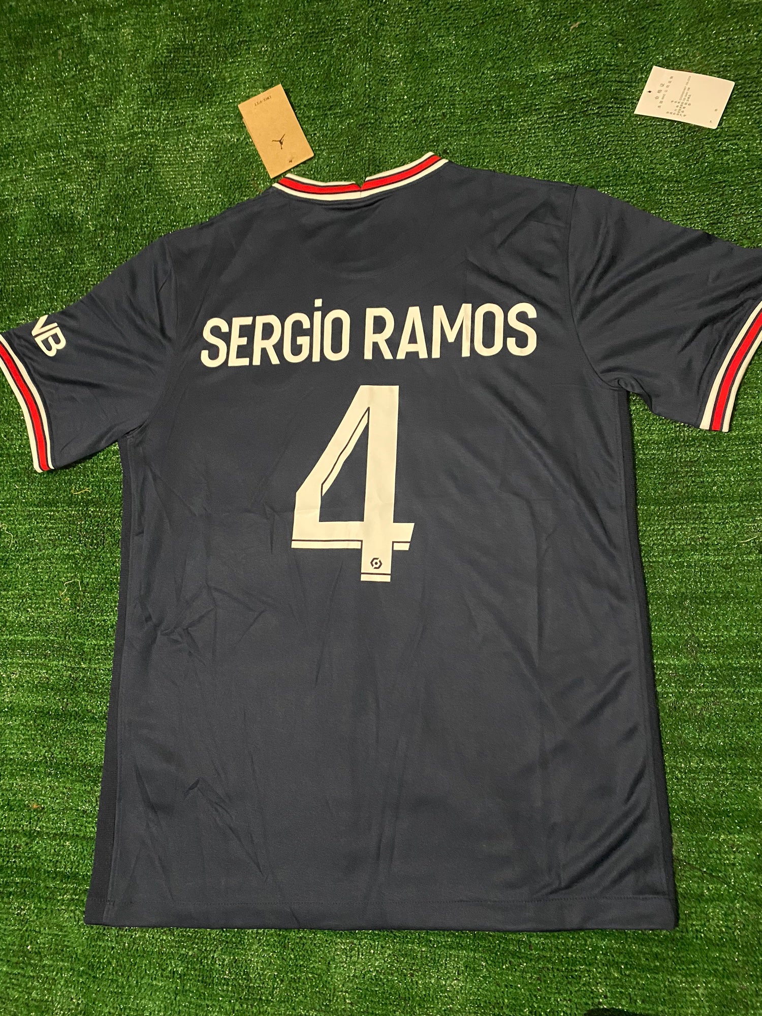 Nike Paris Saint-Germain Sergio Ramos Home Jersey w/ Ligue 1 Champion -  Soccer Wearhouse