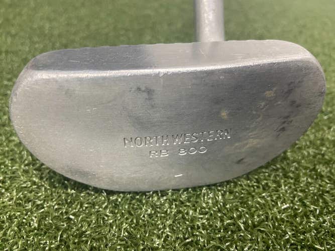 Northwestern RB 800 Mallet Putter / RH / Steel ~35" / Good Vintage Grip /mm7635