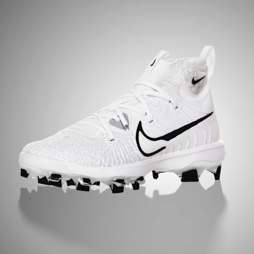 Nike Alpha Huarache Mens 10 White Grey NXT MCS Baseball Cleats Molded Swoosh