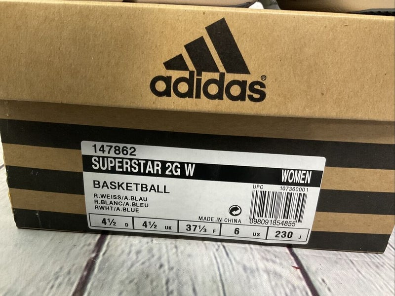 Buitenboordmotor Herformuleren Welsprekend Adidas Superstar 2g Womens Basketball Shoes Size 6 White Blue New With Box  | SidelineSwap