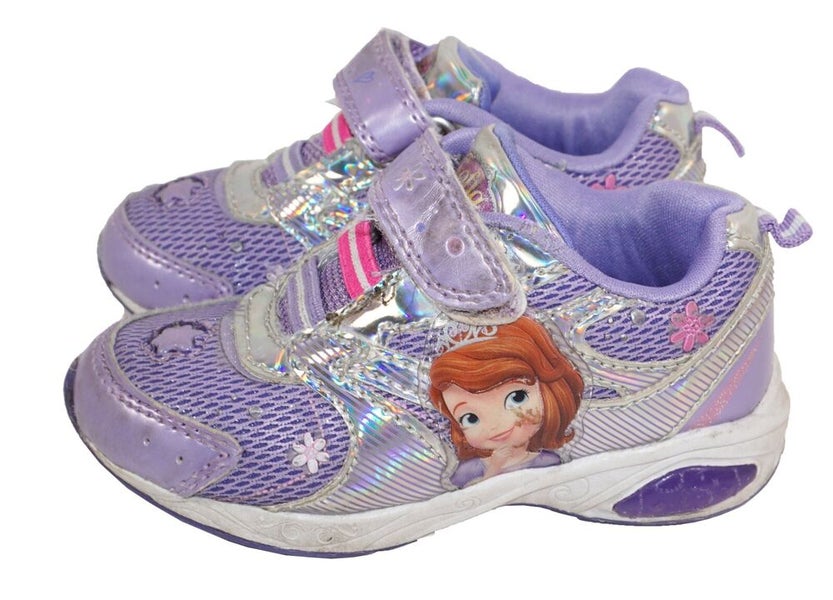 Disney Sofia the First Girl Toddler Shoes Size 7 - Hook n Loop Light up  Sneakers | SidelineSwap