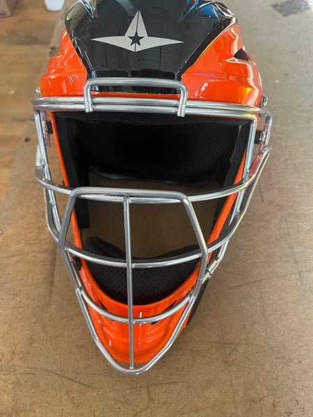 All-Star MVP2500 System 7 Catcher&s Helmet, Adult (Scarlet)