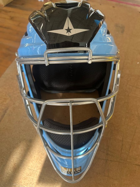 New All-Star Light Blue and Black MVP2500 Catcher's Helmet | SidelineSwap