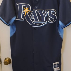 Majestic Official Tampa Bay Rays On Field Authentic Batting Practice Jersey