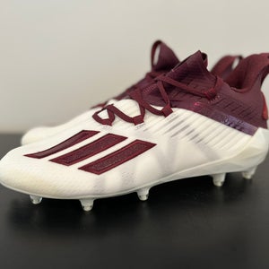 Adidas Adizero Football Cleats Maroon/White Men’s Size 10 EH1311