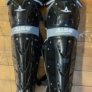 New All-Star Black LGADV1216 Catcher's Leg Guard 14.5"