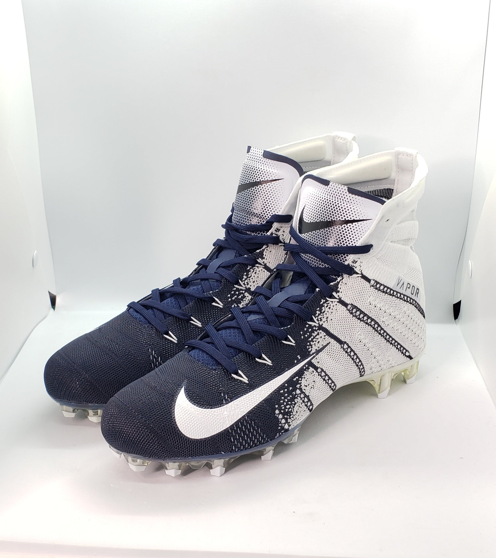 Nike Vapor Untouchable 3 Elite Cleats Men's sz 10.5 Wht/Navy