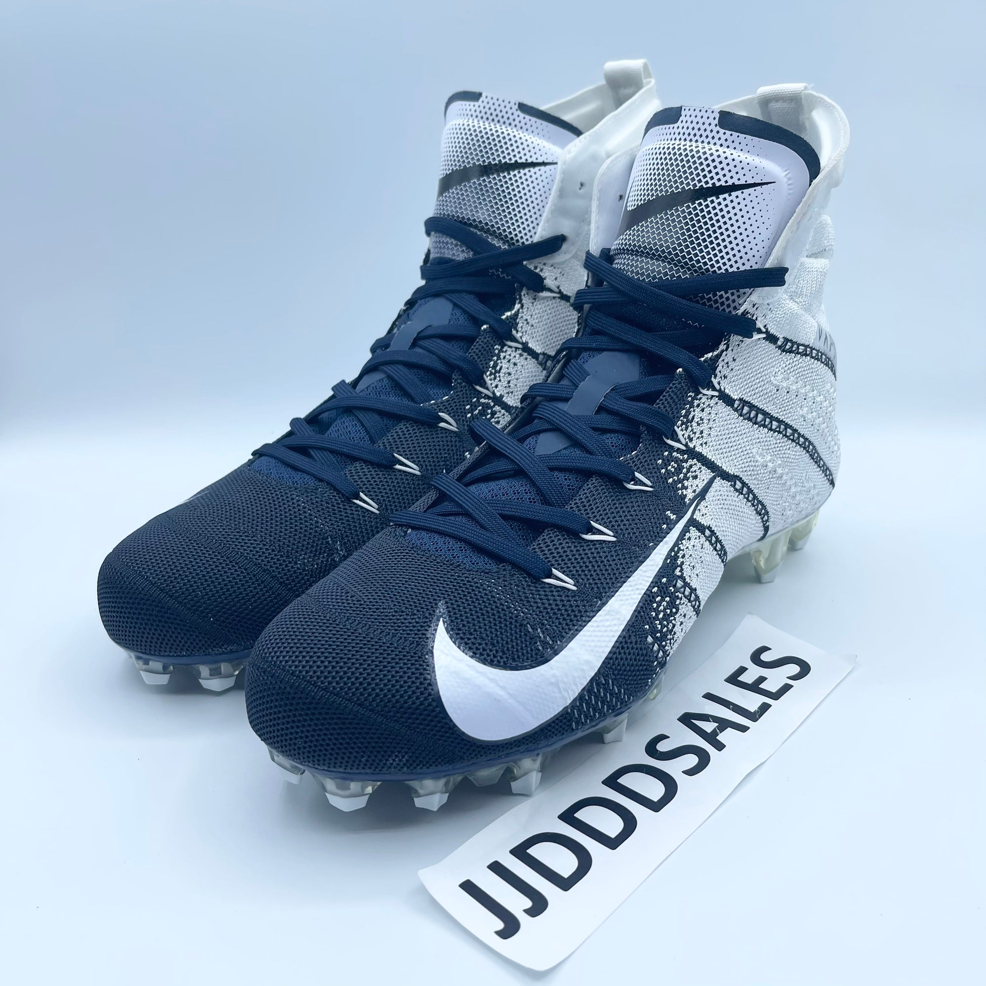 NIKE VAPOR UNTOUCHABLE 3 ELITE WHITE/NAVY FOOTBALL CLEAT MENS SZ