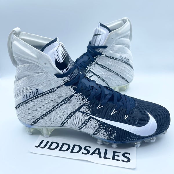 NIKE VAPOR UNTOUCHABLE 3 ELITE WHITE/NAVY FOOTBALL CLEAT MENS SZ