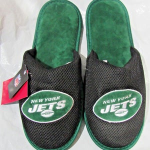 NFL New York Jets Mesh Slide Slippers Striped Sole Size M by FOCO