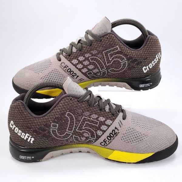 Reebok Crossfit Nano 5.0 Athletic Running Shoe Womens Size V72421 Gray Yellow | SidelineSwap