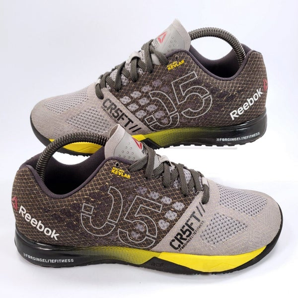 Reebok Crossfit Nano 5.0 Athletic Running Shoe Womens Size 8 V72421 Gray Yellow |