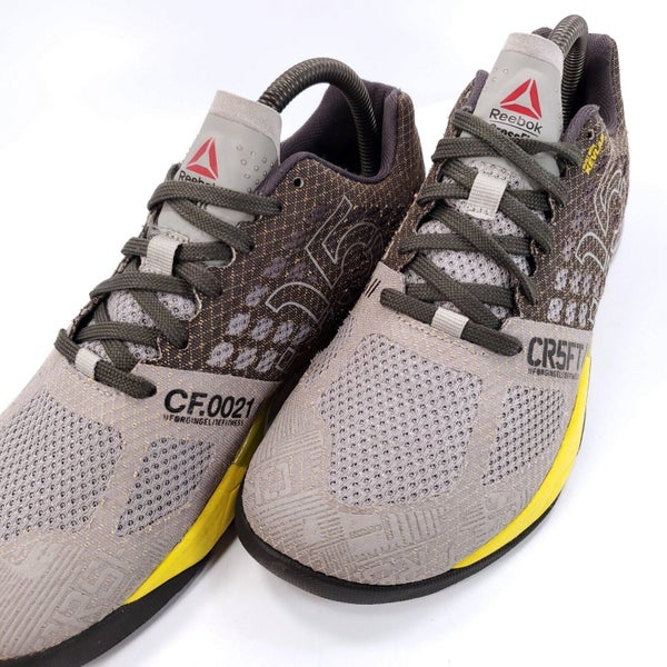 Bienes algo Estar satisfecho Reebok Crossfit Nano 5.0 Athletic Running Shoe Womens Size 8 V72421 Gray  Yellow | SidelineSwap
