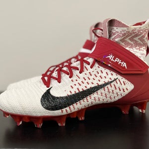 Size 11 Nike Alpha Menace Elite 2 P Football Cleats ‘White University Red’