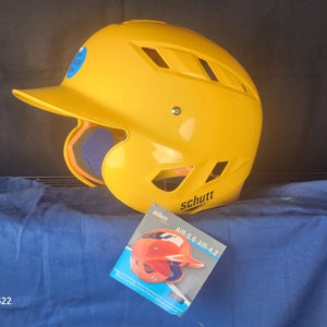6 1/2 - 7  Schutt OSFM JR Batting Helmet Yellow Helmet Batters 3242 Air 4.2 BB OSFM JR