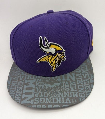Minnesota Viking New Era NFL Football 59FIFTY Hat Cap Men's Fitted 7 1/8 Reflect