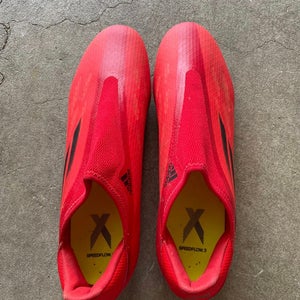 Red Unisex Size 13 (Women's 14) Adidas Speedflow 3 Cleats
