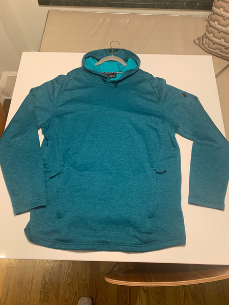 Under Armour Hooded Sweatshirt Green Used Men's XL | SidelineSwap