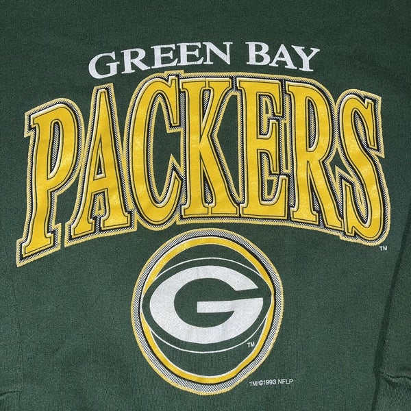 Vintage Green Bay Packers Logo 7 NEW Deadstock Crewneck Fleece Sweatshirt  Sz XL