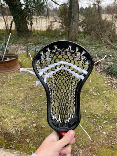 BN ECD DNA strung with ECD black and white striker mesh