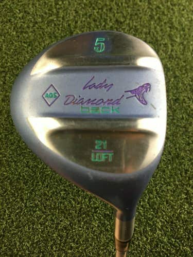 AGS Lady Diamond Back 5 Wood 21* / RH ~41" / Ladies Graphite / Nice Grip /gw3406