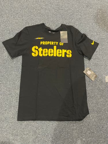 New Black Nike Pittsburgh Steelers “Property of Steelers” T-Shirt Small