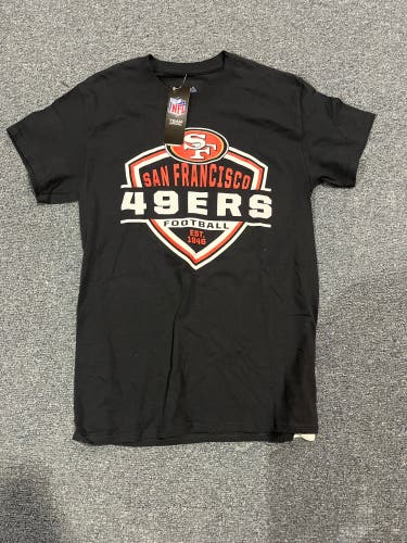 New Black Majestic San Fransisco 49ers T-Shirt Small