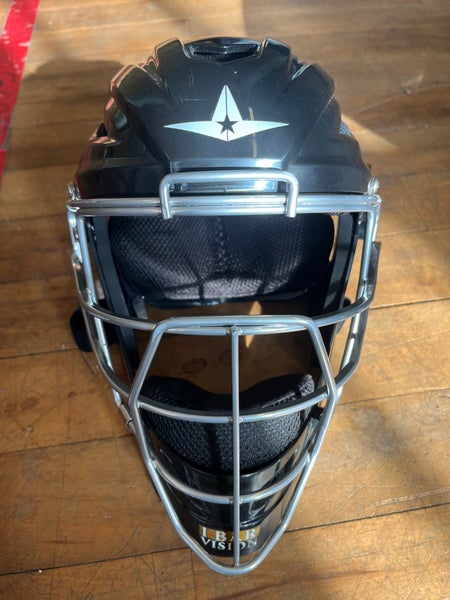 New All-Star Light Blue and Black MVP2500 Catcher's Helmet | SidelineSwap