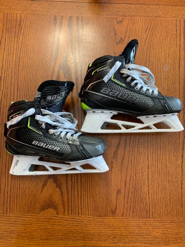 Used Bauer Regular Width Size 7.5 Pro Hockey Goalie Skates