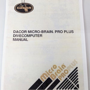 Dacor Micro Brain Pro Plus Scuba Dive Computer Instruction Manual Printed