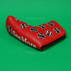 SeeMore Red w/ Floating RST Magnetic Closure Blade Putter Headcover
