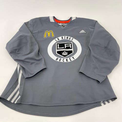Used Grey Adidas MIC LA Kings Training Camp Jersey | Size 56 | Ward | #52