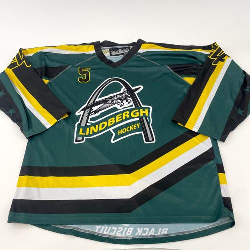 Used Green Lindbergh Hockey Jersey | Size Medium | #5