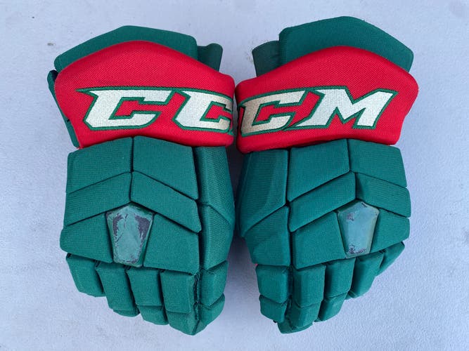 CCM HGTK Tacks Pro Stock 14" Hockey Gloves Wild Green 3377
