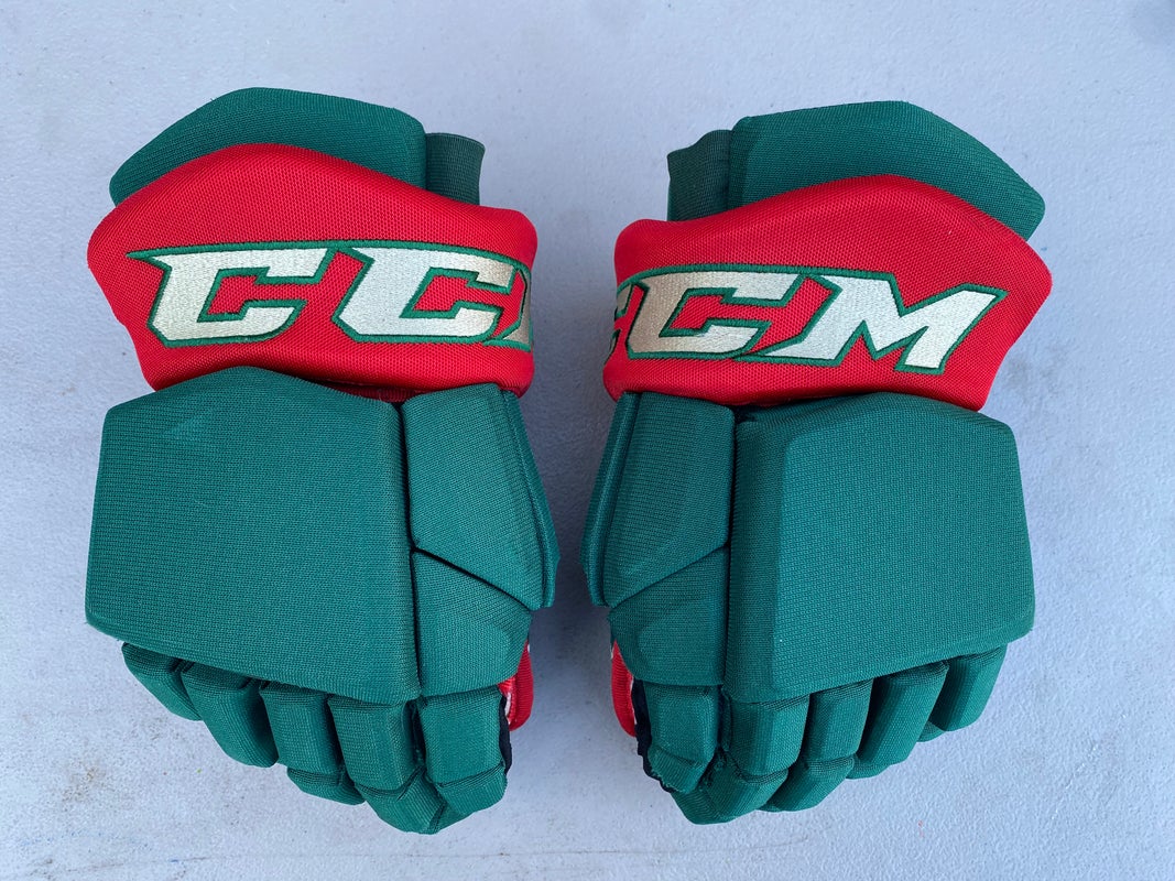 CCM HGTK Tacks Pro Stock 14" Hockey Gloves Wild Green 3378