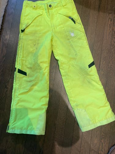 Yellow Used Size 12 Spyder Ski Pants