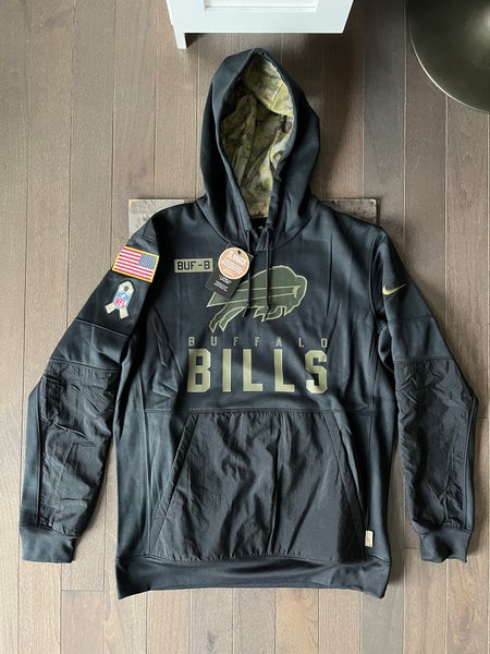 Men's Buffalo Bills Hoodies Salute to Service Sideline Pullover  Sweatshirt