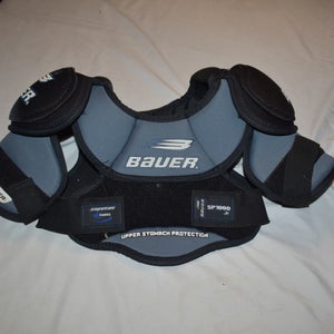 Bauer Supreme SP1000Jr Hockey Shoulder Pads w/Stomach Pad, Small - Great Condition!