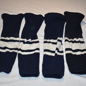 Striped Hockey Socks, RedBlueWhite, 2 Pair, 22 Inches