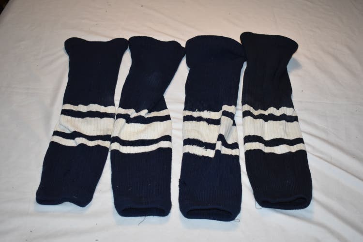 Striped Hockey Socks, RedBlueWhite, 2 Pair, 22 Inches