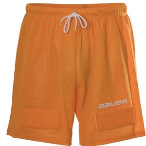 Bauer Core Mesh Jock Shorts w Cup Mens M Orange Hockey