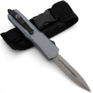 New Free Runner Damascus OTF Out the Front Automatic Knife