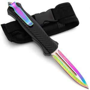 New Prismatic Siege Automatic OTF Out the Front Titanium Multicolor Knife