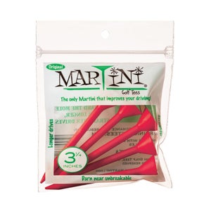 NEW Martini Golf 3 1/4" Red Plastic Tees 4 Packs of 5 Tees (20 Count)