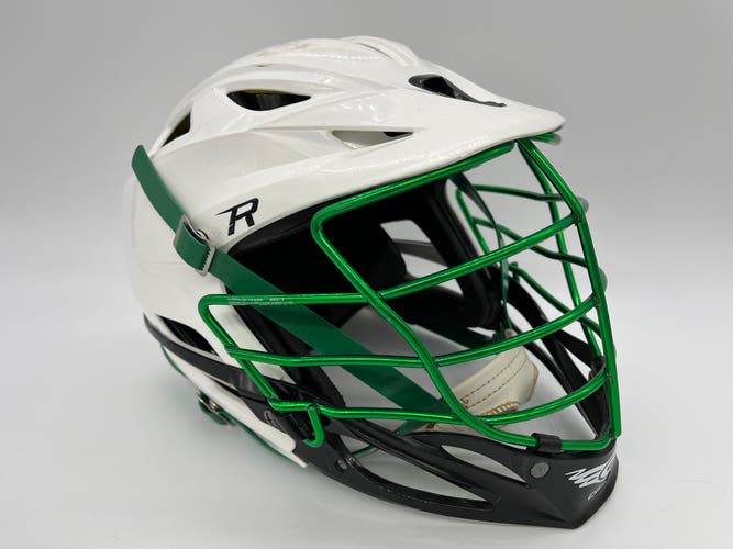 Cascade R Lacrosse Helmet One Size Adjustable White Green