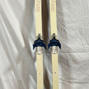 Asnes Glassfiber 50E 200cm Waxed Cross Country Skis Rottefella 3-Pin Bindings