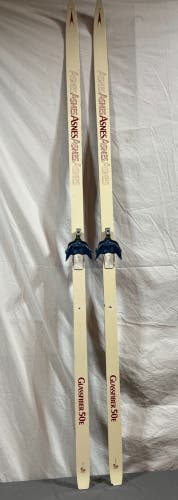 Asnes Glassfiber 50E 200cm Waxed Cross Country Skis Rottefella 3-Pin Bindings