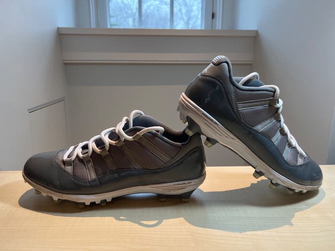 Smoke Grey Jordan 11 Cleats (Low)